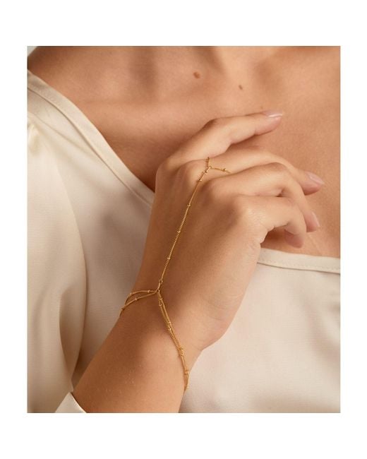 SET & STONES Metallic Palmer Hand Chain