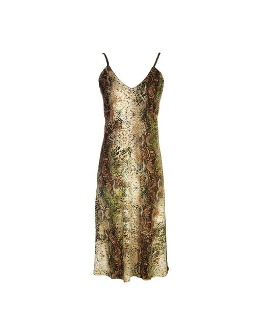 Jennafer Grace Metallic Mara Snakeskin Slip Dress