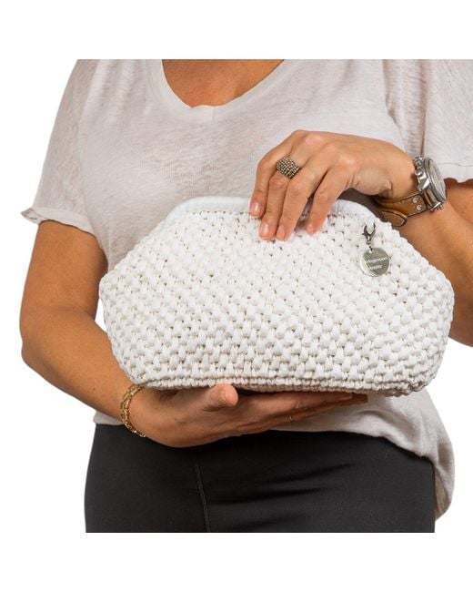 Springmoonatelier White Abudance Raffia Bag