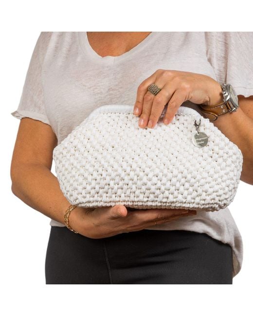 Springmoonatelier White Abudance Raffia Bag