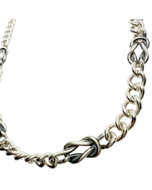 Tg-Jewellery by Tamara Gervasio Metallic Nautical Knot Curb Chain One Of A Kind Sterling for men