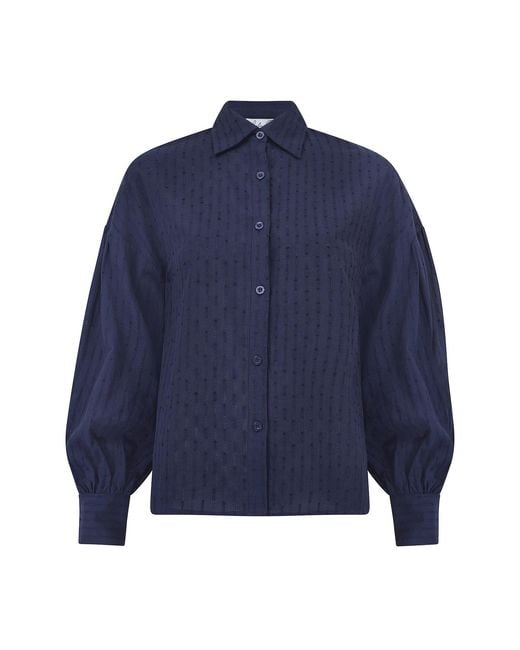 Lula-Ru Blue Ida Cotton Shirt