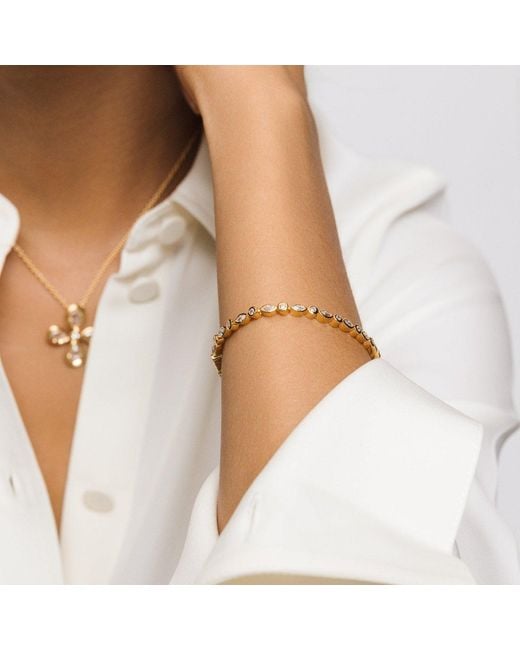 Lulu B London Metallic Tennis Bracelet