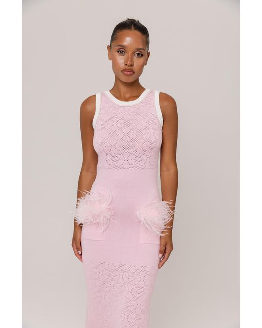 Andreeva Pink Peony Knit Dress