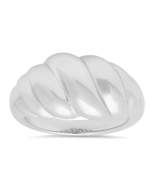 Kylie Harper White Domed Shrimp Statement Ring