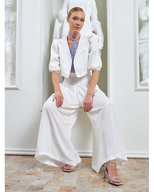Lumina Eligma White The Palazzo Jacket