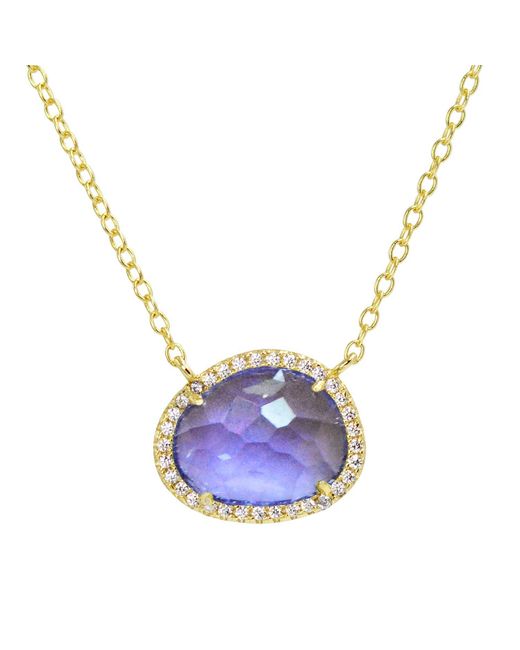 KAMARIA Metallic Kokoto Lab Created Gemstone Necklace