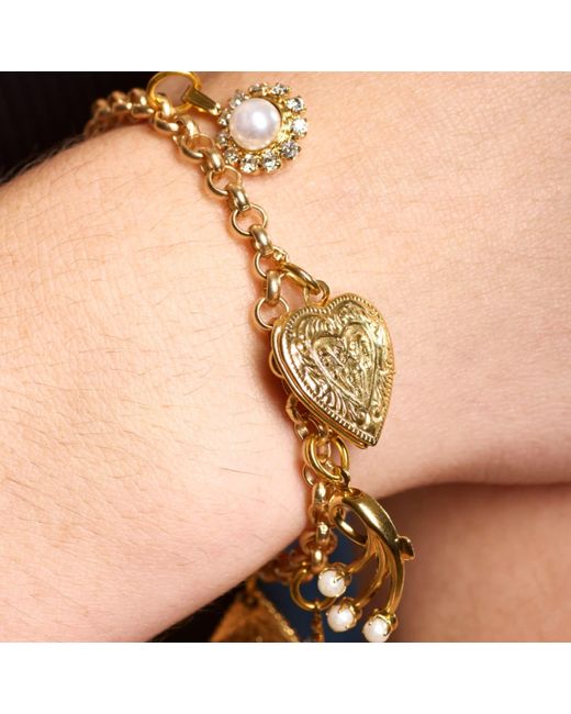 Caramel Vintage Jewellery Metallic Secret Love Charm Bracelet