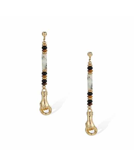 Retro Chic Metallic Palms Earrings