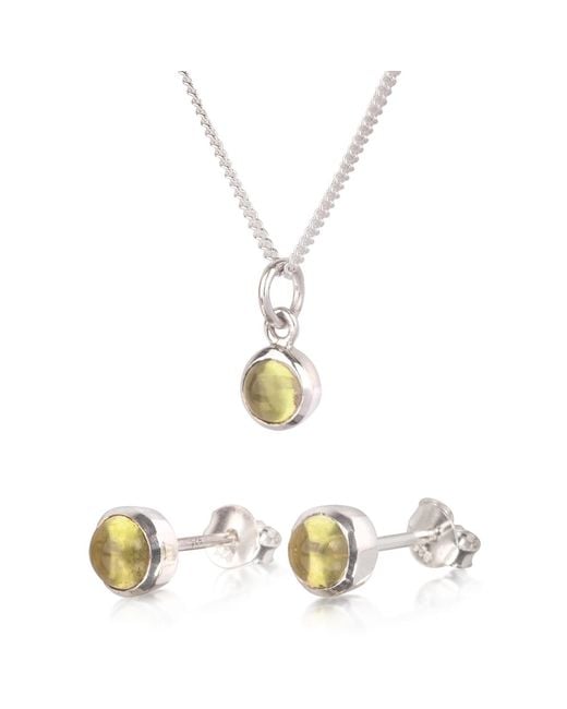 The Jewellery Store London White August Birthstone Jewellery Set