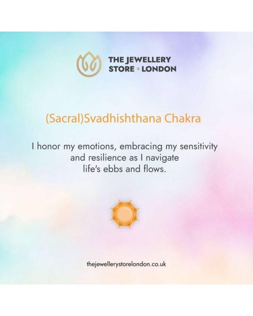 The Jewellery Store London Metallic Sacral Chakra/Svadhishthana Chakra Charm Necklace