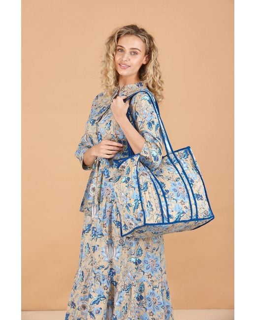 Inara Blue Lotus Tote Bag
