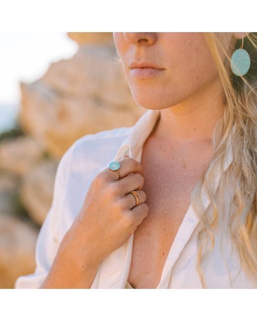 Kate Koel Blue Statement Gemstone Cocktail Ring