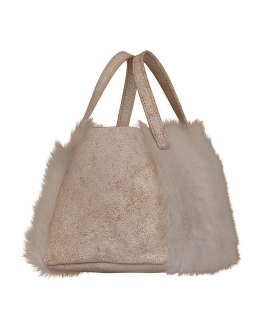Owen Barry Gray Sheepskin Toscana Grab Bag Ivory Hawes