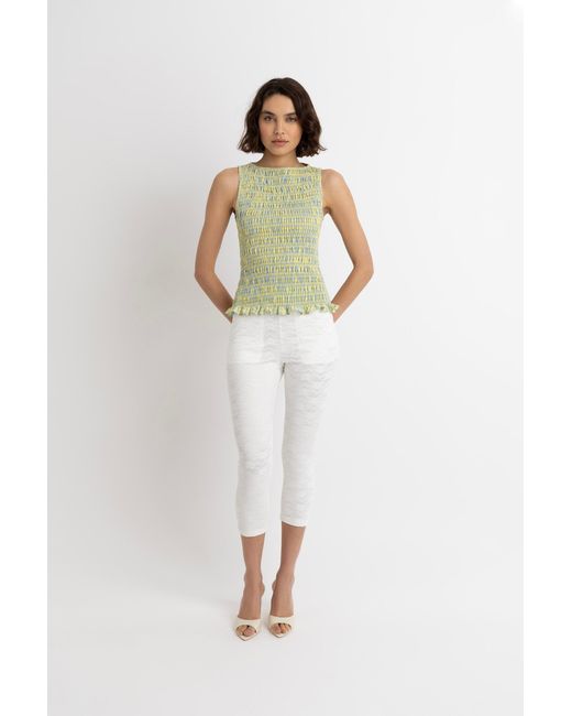 Amy Lynn Green Sonya Pure Cotton Check Top