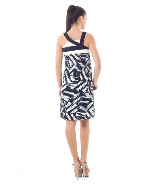 Conquista White Strap Detail Print Dress