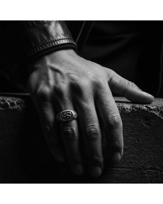 Tg-Jewellery by Tamara Gervasio Metallic Strength & Spirit Signet Ring – Hand-Carved Sterling – One Of A Kind for men