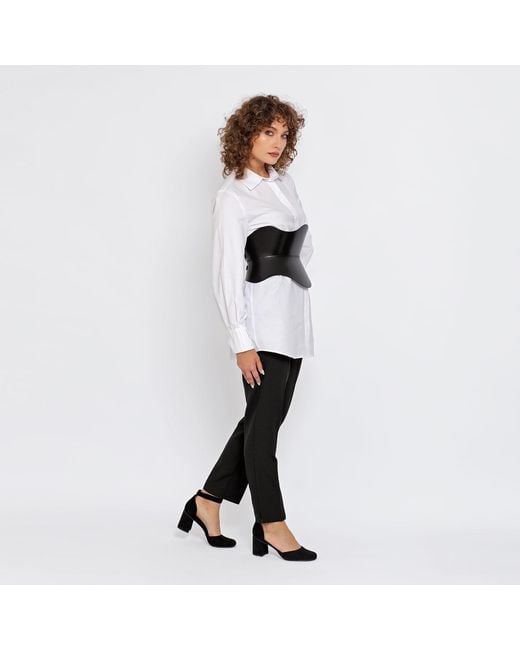 Haute Cuir Black Athena Leather Corset Belt