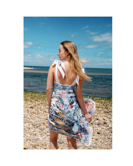 Jessie Zhao New York Blue Beach Sarong Wrap