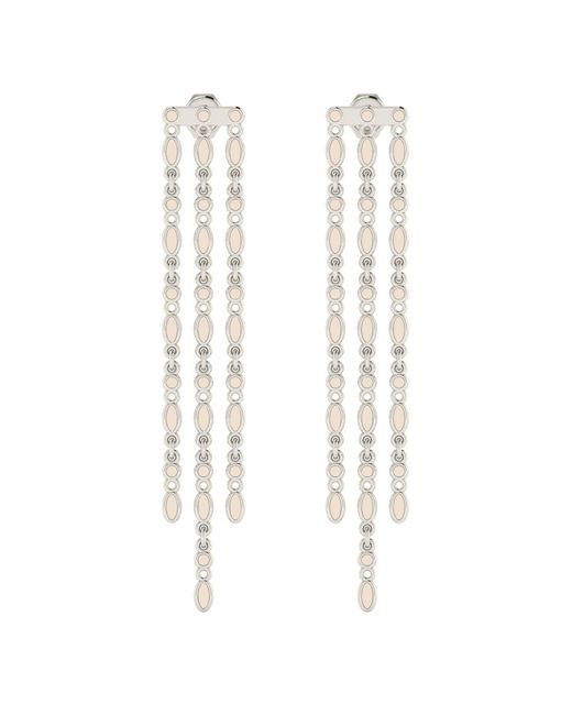 Linda Fiore White Amalei Earring With Creme Enamel