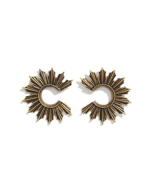 Lovard Metallic Sunburst Earrings