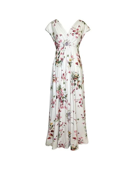 Alie Street London Metallic Sophia Maxi Dress Petite Petal Floral