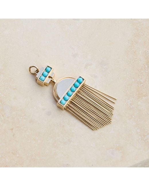 Zohreh Metallic Limited Edition Aztec Pendant 9K