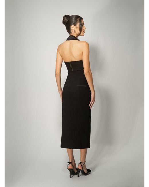 Tia Dorraine Black Femme Fatale Midi Skirt