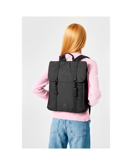 Lefrik Black Handy Backpack Stripes