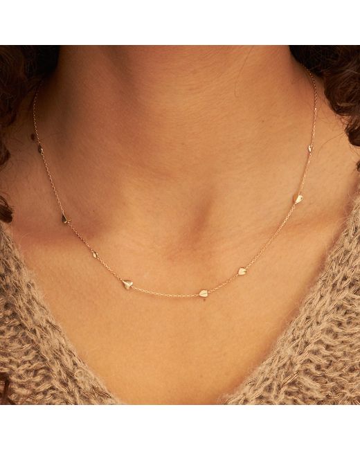Dinny Hall Metallic Bijou Folded Heart Necklace