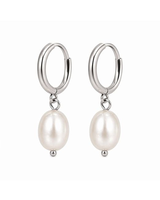 Pearl Code Metallic Baroque Pearl Drop Earrings — Natural & Effortless