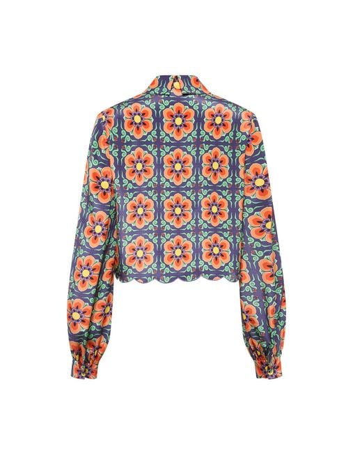 Emma Wallace Blue Chen Blouse