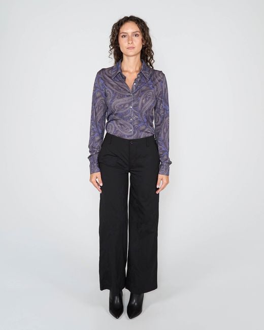 Lords of Harlech Blue Scarlet Merino Shirt
