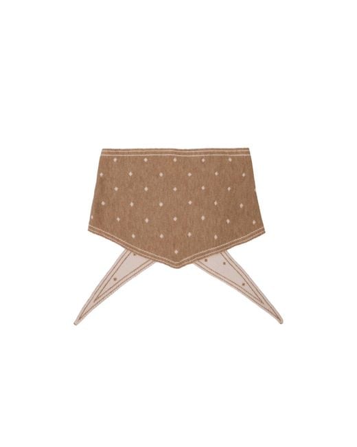 Saachi Natural Polka Dot Triangle Scarf