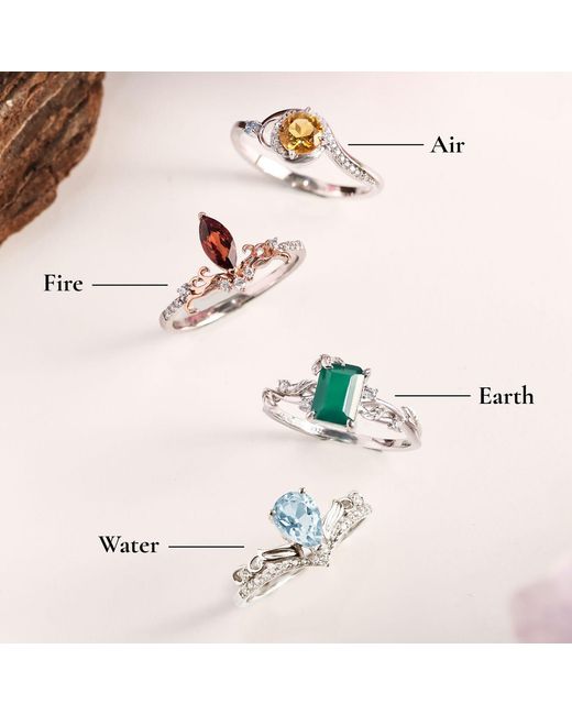 Azura Jewelry New York Green Ring Of Earth Onyx Vermeil