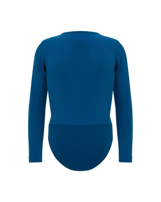Maan Istanbul Blue Deep V-Neck Bodysuit