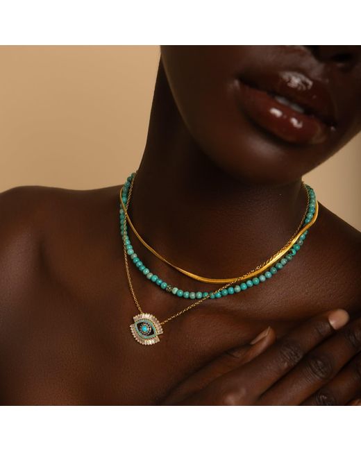 Seven Saints Blue Choker Necklace, Success And Good Fortune Amplifier