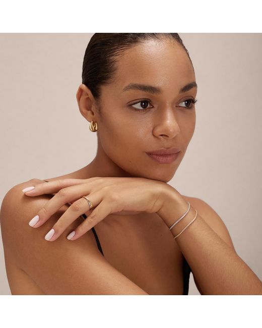 Vanhi Metallic Yvette Two-Tone Mixed Metal Ring