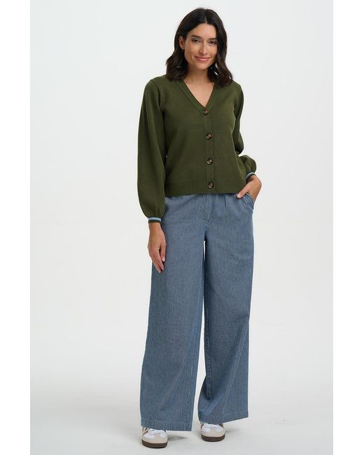 Sugarhill Green Adrian Cardigan Khaki, Leopard Jungle