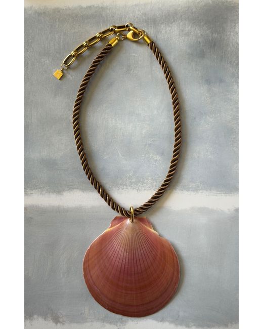 Sccollection Red Zoe Shell & Cord Choker