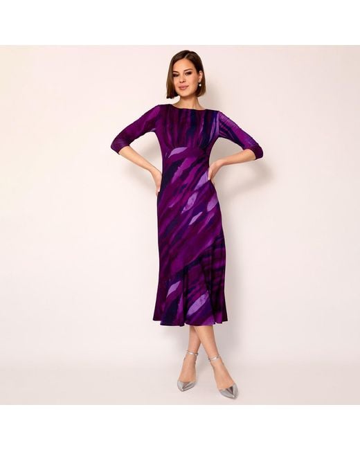 Alie Street London Purple Maxine Asymmetric Dress Vivid Plum