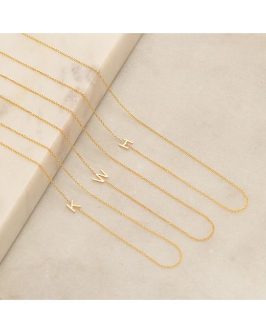 Maya Brenner Metallic 14K Asymmetrical Letter Necklace