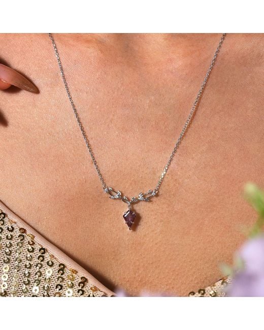 Azura Jewelry New York Metallic Elven Entwine Alexandrite Necklace Vermeil
