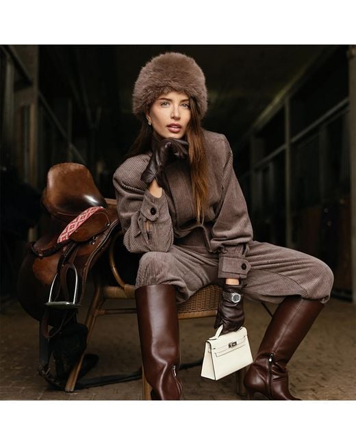 Mandragora Brown Loose Cut Corduroy Trousers Barro Cappuccino