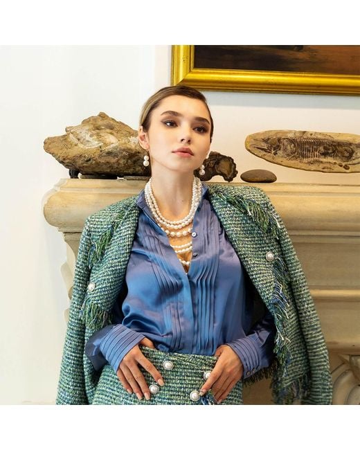 Solgo Atelier Green Cora Tweed Jacket