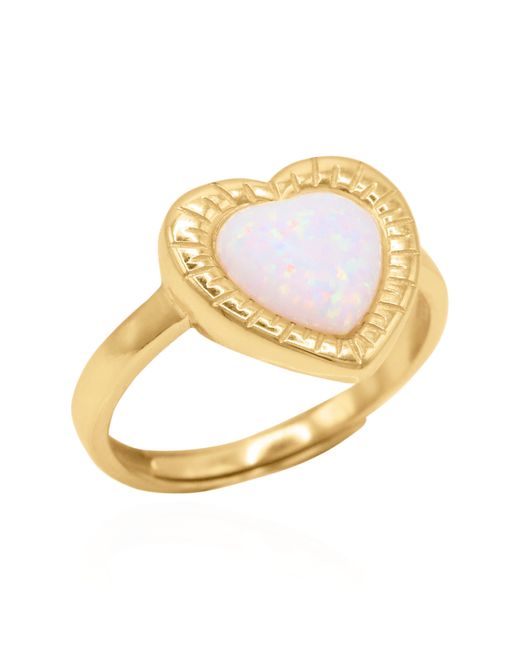 Luna Charles Metallic Roxanne Opal Heart Ring