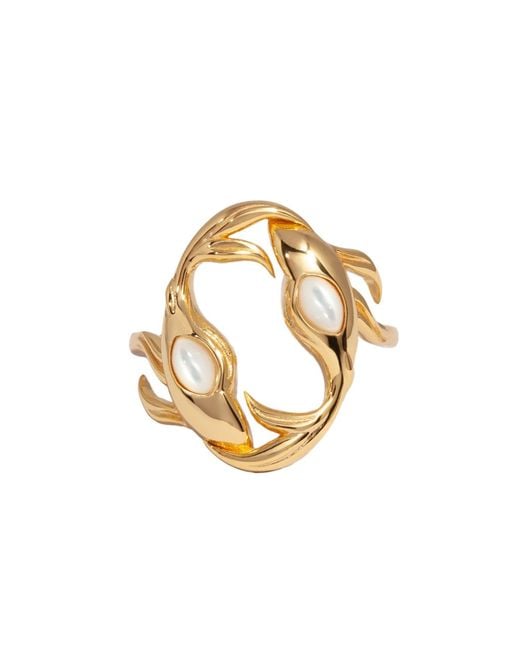 MARIE JUNE Jewelry Metallic Koi Fish Tide Keepers Ring