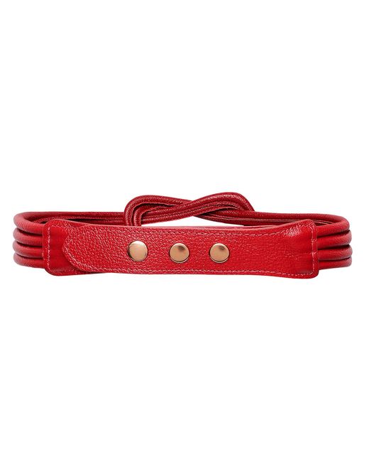 BeltBe Red Knot Leather Belt
