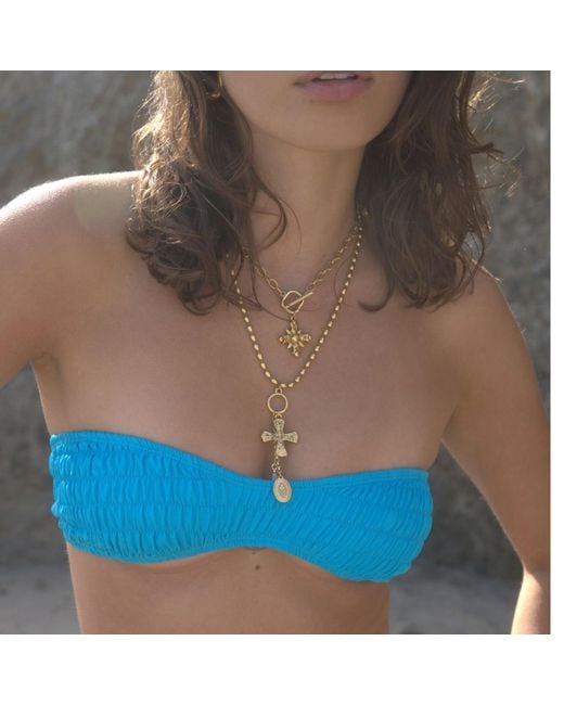 Alexie of Athens Metallic Solis Antique Toggle Necklace