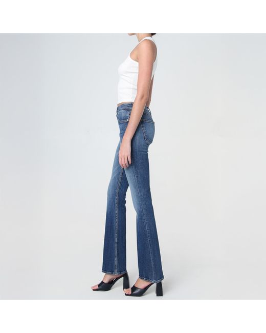 NOEND Blue Grace Mid Rise Flare Jeans